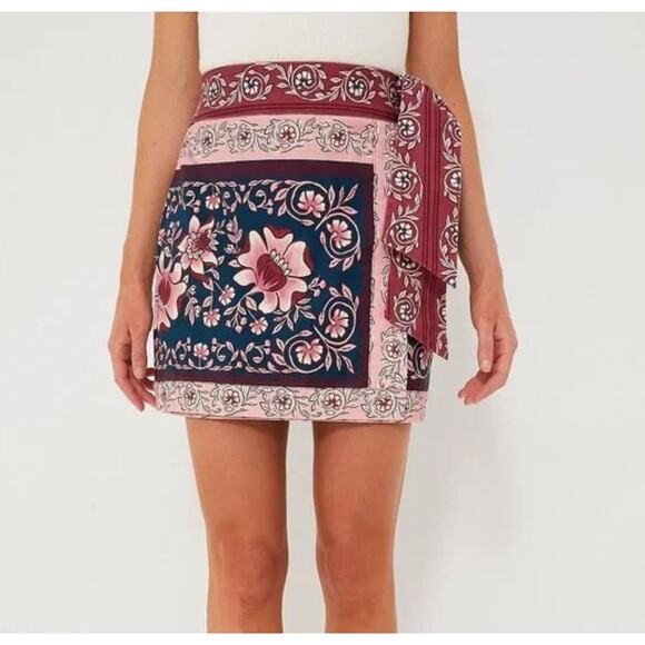 FARM Rio Dresses & Skirts - 27 Farm Rio Ainika Charm Overlapped Wrap Skirt NWOT